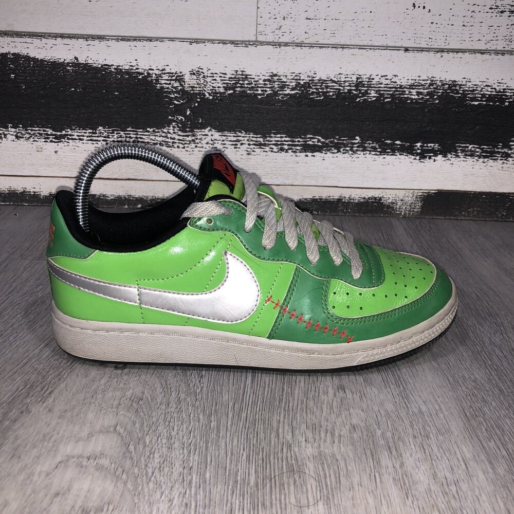 Nike Legade Le GS Frankenstein Sneaker 311570-301 Green Bean Silver Sz W7 5.5Y/M
